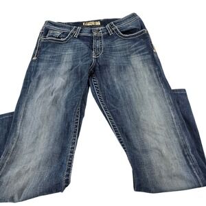BKE Harper‎ Bootcut Jeans Womens 29x31.5 Dark Wash Contrast Stitch BK11152R
